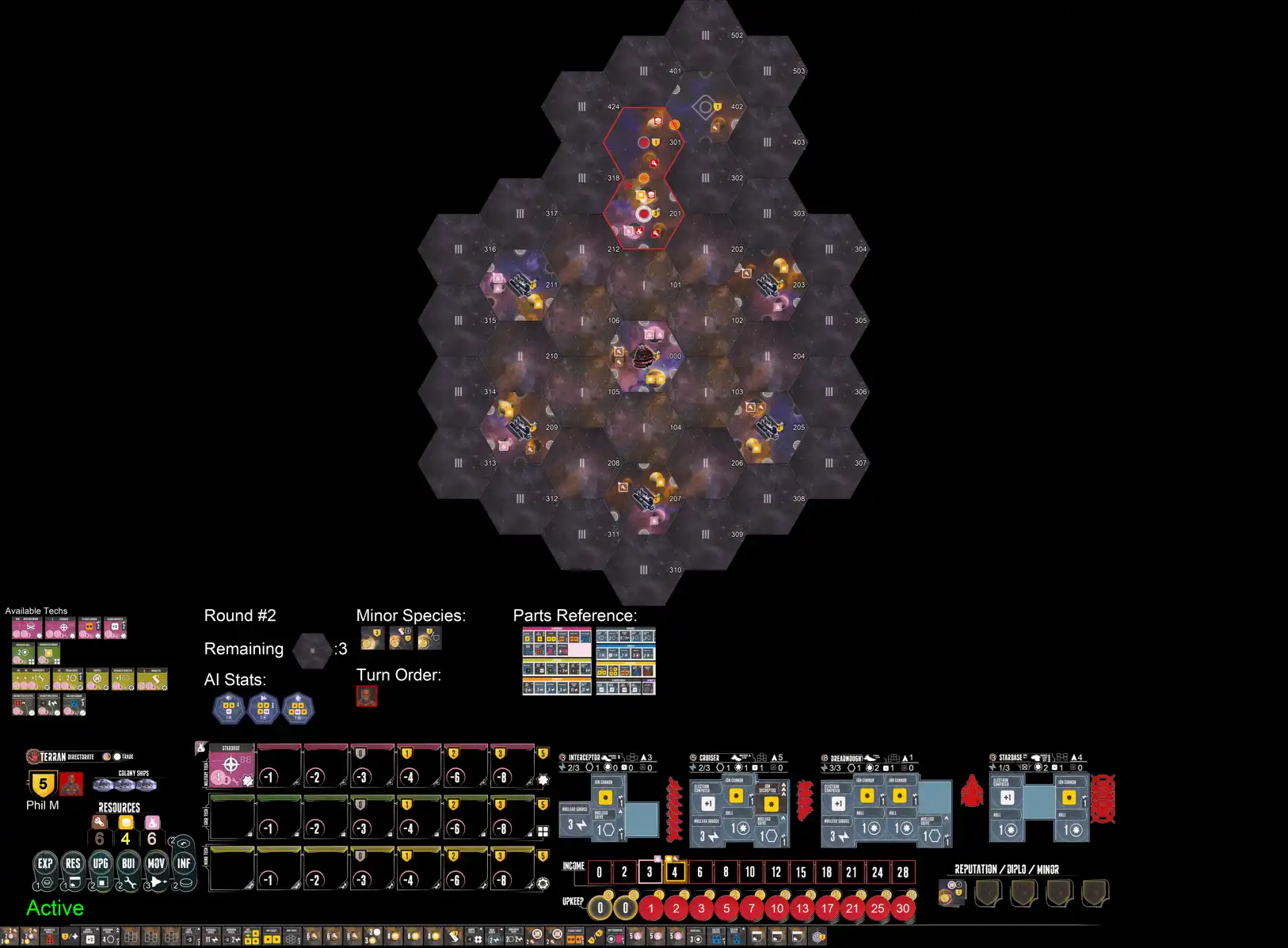End of round 1 for testgame