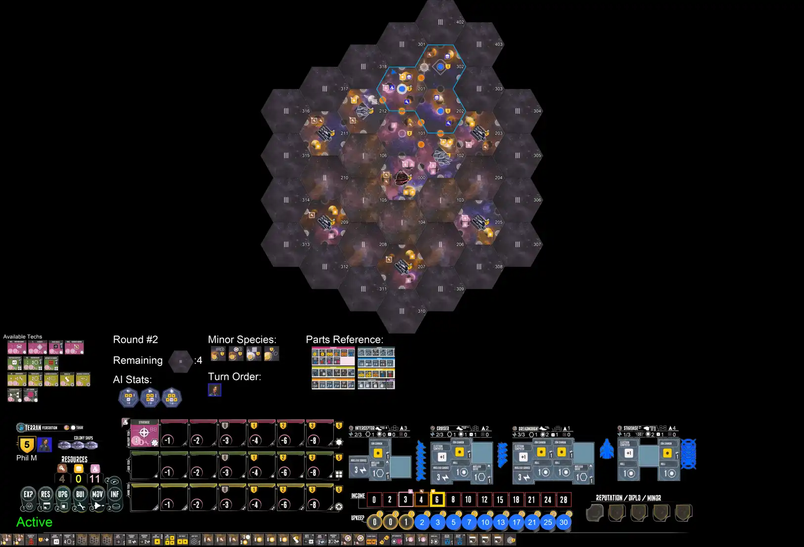 End of round 1 for t1
